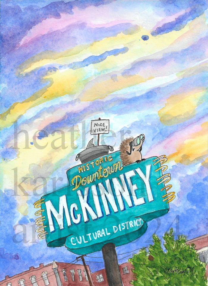 PRINT: Enjoying the View (McKinney Sign)