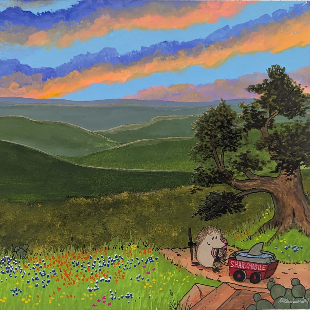 Hill Country Hike original artwork
