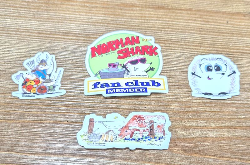 STICKER: Limited Edition Norman and Shark Fan Club sticker set!