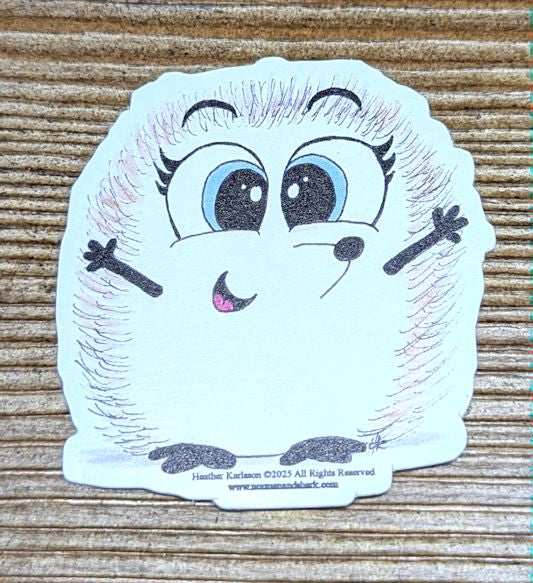LIMITED EDITION STICKER: pet hedgehog from the book!